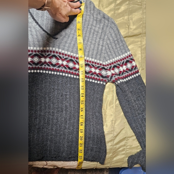 Vintage 80’s Adele Knitwear Cable Winter Sweater Women’s Medium USA Made Gray - Picture 7 of 7